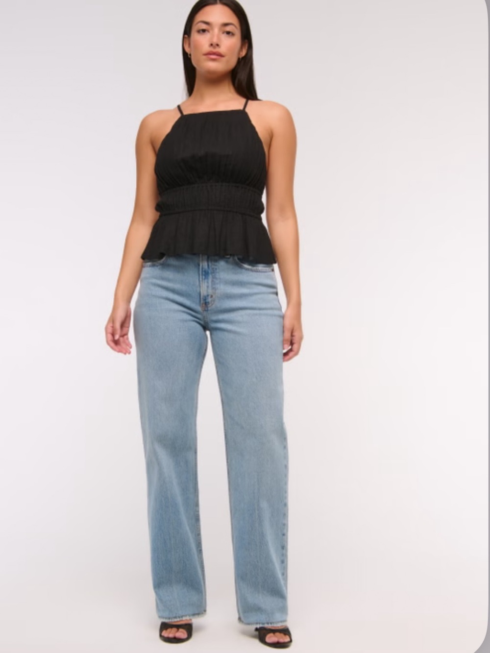 Abercrombie & Fitch Curve Love The 90s Relaxed Jean High Rise Size 26 2 R Light